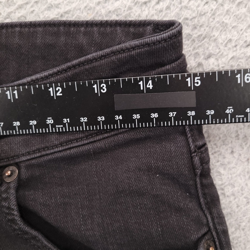 6397 Jeans Womens 27 Faded Black Mini Skinny Relaxed Fit‎ Denim NP042 Italy - Picture 10 of 15